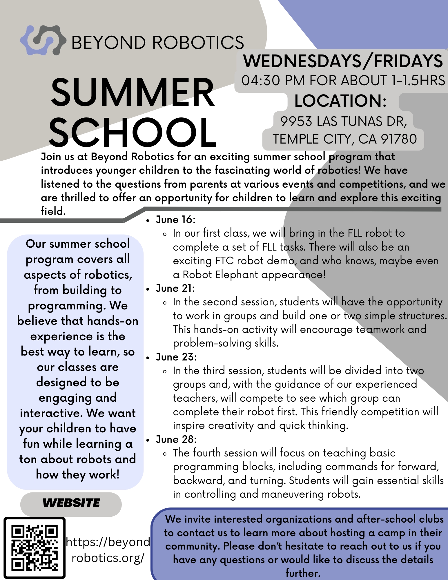 Read more about the article Summer School Robotics Classes